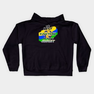 The Best Volleyball Player are Born in August Kids Hoodie